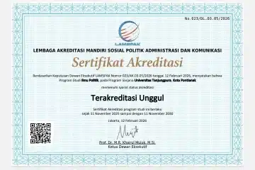 Sertifikat Akreditasi Unggul Fisip UNTAN Pontianak